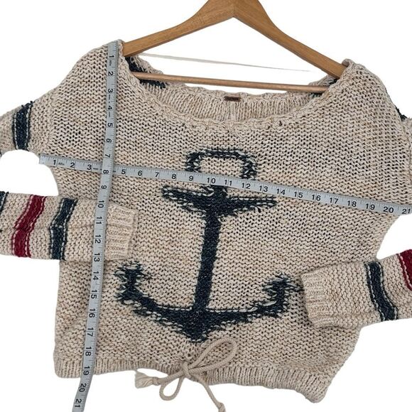 Free People Sailor Song Pullover in Ivory Combo size small - Picture 6 of 8